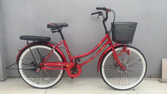 Vélo de 24 pouces pour femmes avec support arrière Elegante vélo pour femmes Vélo urbain féminin de style classique Vélo pour femmes