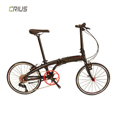 Vélo pliant de 20 pouces avec 9 engrenages de vitesse et conception portable en alliage
