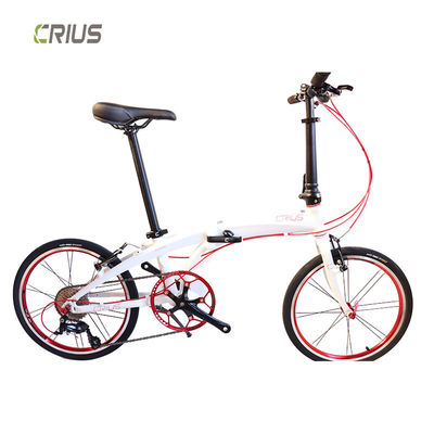 Vélo pliant de 20 pouces avec 9 engrenages de vitesse et conception portable en alliage