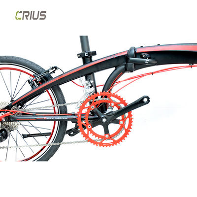 Vélo pliant de 20 pouces avec 9 engrenages de vitesse et conception portable en alliage