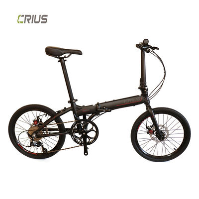 Crius 20 pouces Master D mini vélo pliable 9 vitesses métallique noir aluminium