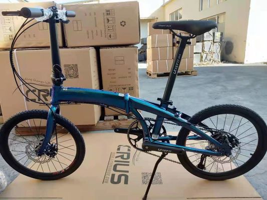 Vélo pliant à châssis à toute épreuve de choc 20" 9 vitesses Crius Velocity-D frein pour adultes