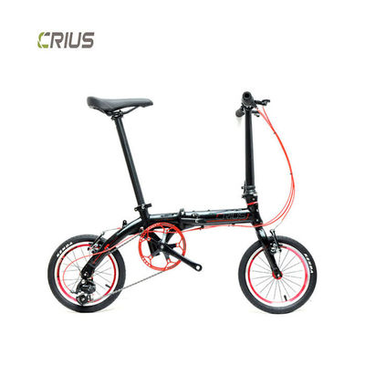 Vélo pliable à vitesse unique en alliage d'aluminium de 14 pouces pour les aventures en plein air