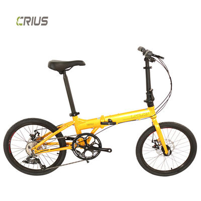 Vélo pliant portable en alliage d'aluminium de 20 pouces avec système de freinage V avant et arrière