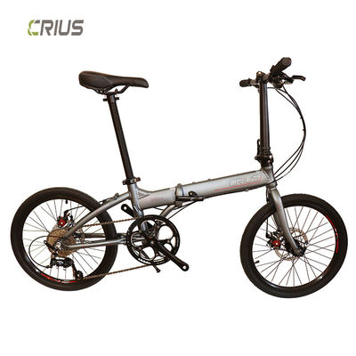 Vélo pliant portable en alliage d'aluminium de 20 pouces avec système de freinage V avant et arrière