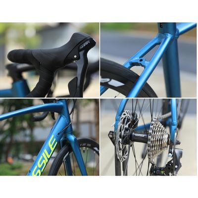 Vélo routier 700C à châssis rigide 18 vitesses Matériau du châssis en alliage d'aluminium 10,5 kg Poids