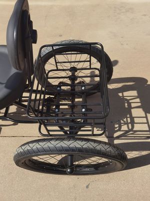 Cadre en acier au carbone élevé 7 vitesses Trike cargo avec roues en alliage d'aluminium de 24 pouces d'épaisseur