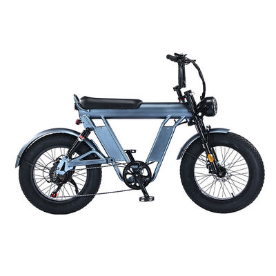 Vélo électrique à pneus gras de 20 pouces avec cadre en alliage d'aluminium de 48V et double suspension