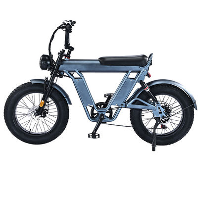 Vélo électrique à pneus gras de 20 pouces avec cadre en alliage d'aluminium de 48V et double suspension