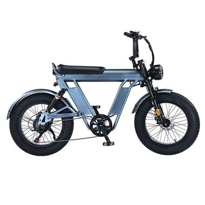 Vélo électrique à pneus gras de 20 pouces avec cadre en alliage d'aluminium de 48V et double suspension
