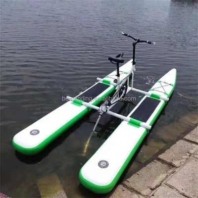 Sport nautique en plein air Vélo nautique métallique avec vélo à hélice flottant gonflable