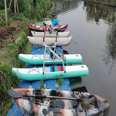 Sport nautique en plein air Vélo nautique métallique avec vélo à hélice flottant gonflable