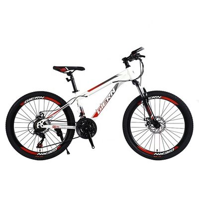 Matériau de fourchette en acier 26 pouces vélo de montagne avec frein à disque avant et arrière roue