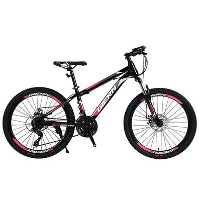 Matériau de fourchette en acier 26 pouces vélo de montagne avec frein à disque avant et arrière roue