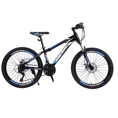 Matériau de fourchette en acier 26 pouces vélo de montagne avec frein à disque avant et arrière roue