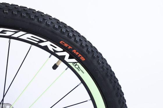 Matériau de fourchette en acier 26 pouces vélo de montagne avec frein à disque avant et arrière roue