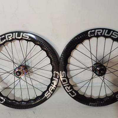 Un ensemble de roues en carbone BMX 1,8 kg Poids pour le vélo pliant Crius Performance durable
