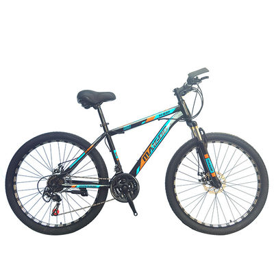 Vélo de montagne de 24 pouces pour adultes 21 vitesses cadre en acier au carbone freins à disque mécaniques légers