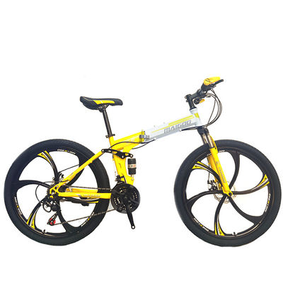 Vélo de montagne de 21 vitesses 26 pouces en acier à cadre pliable avec ensemble de dérailleur SHIMANO Tourney