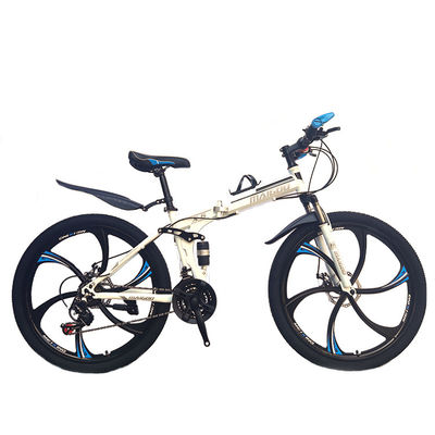 Vélo de montagne de 21 vitesses 26 pouces en acier à cadre pliable avec ensemble de dérailleur SHIMANO Tourney