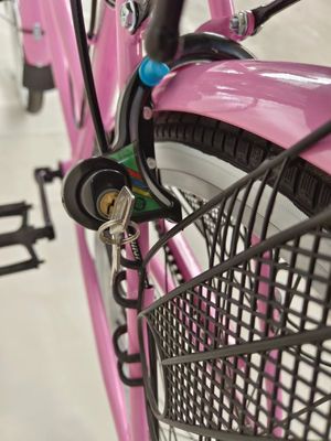 24 pouces vélo de ville vélo de ville à vitesse unique frein à disque avec dynamo lumière